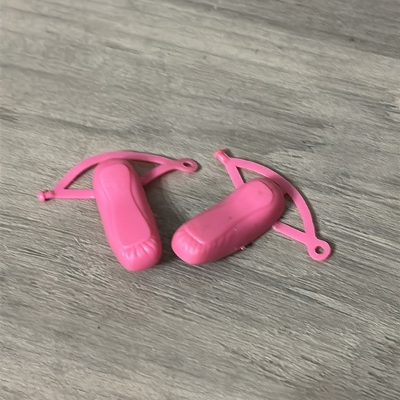 Vintage Barbie Superstar Era PINK BALLET SLIPPERS w/ Ankle Straps Philippines - Picture 3 of 5